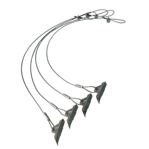 Easy Hook Anchors with Cable Clamps and Driving Rod - 4 Pack